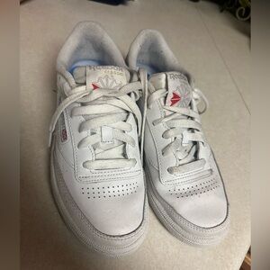 Reebok Classic White and Red Sneakers